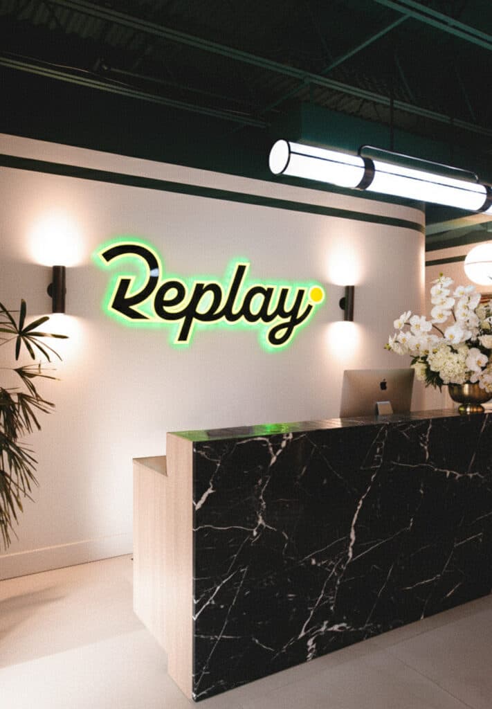 Luxury lounge at The Replay Club