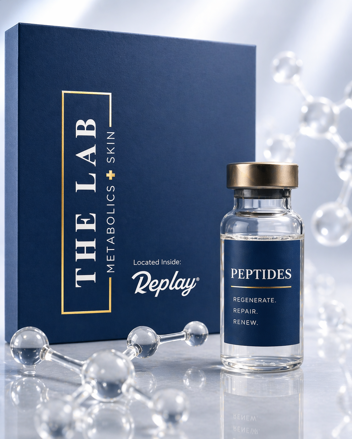 The Lab Metabolics + Skin peptide therapy visual