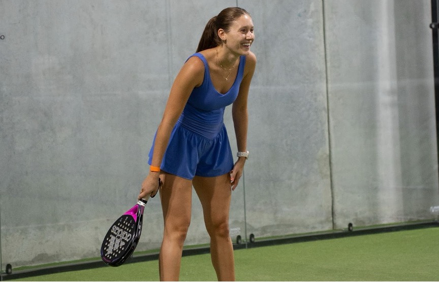 A player practicing padel at Replay Club