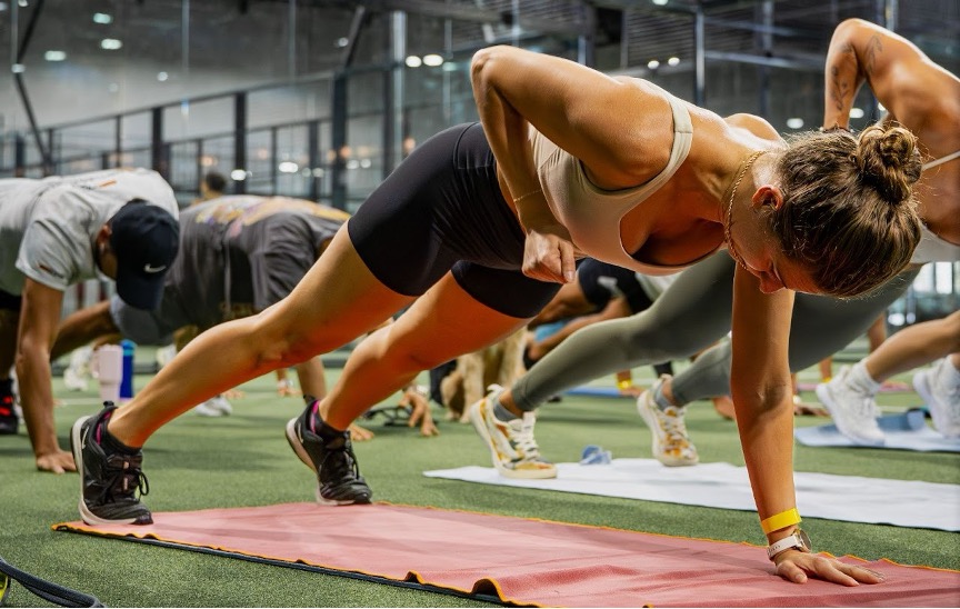 Members of Replay Club working out in the gym