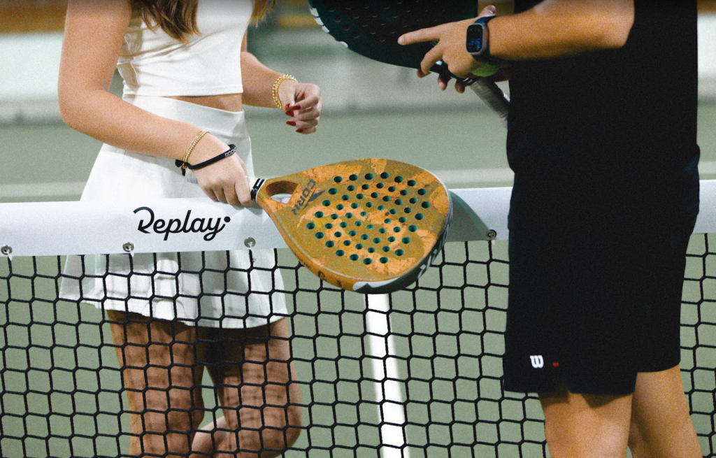Members of Replay Club playing padel.