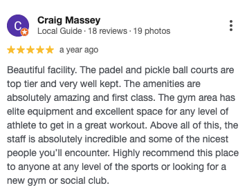 Screenshot of a customer review for Replay Club. 