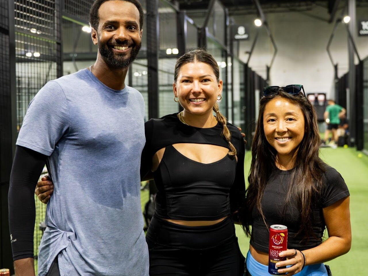 Replay Club members gathering after a group training session, showing the club's social atmosphere.