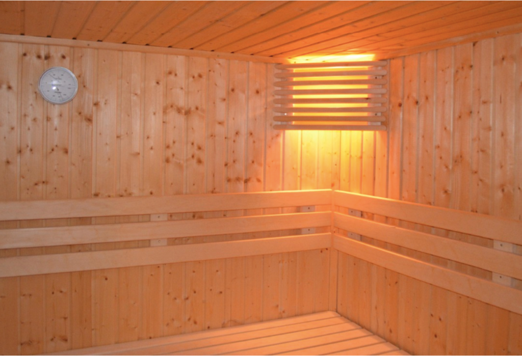 Interior view of a sauna spa in West Palm Beach
