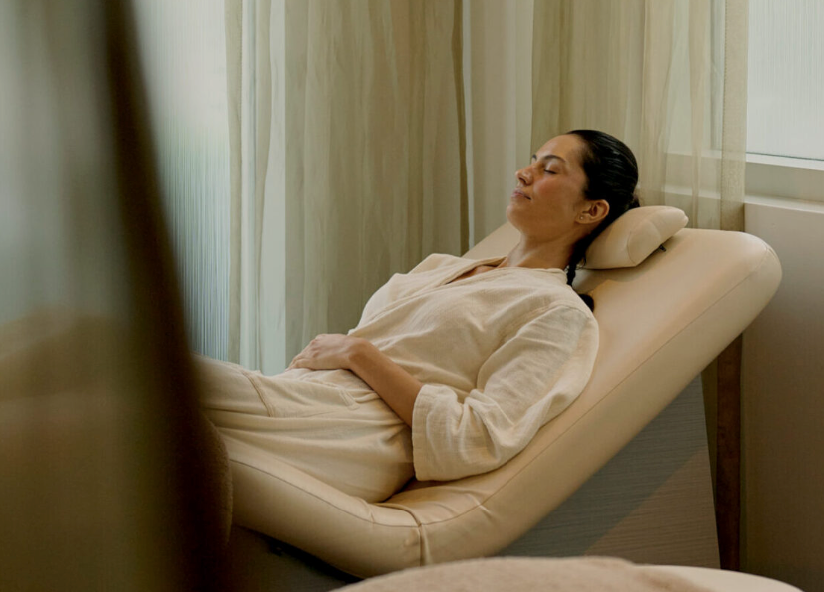 A person relaxing after using the spa at Eau Palm Beach Resort & Spa. 